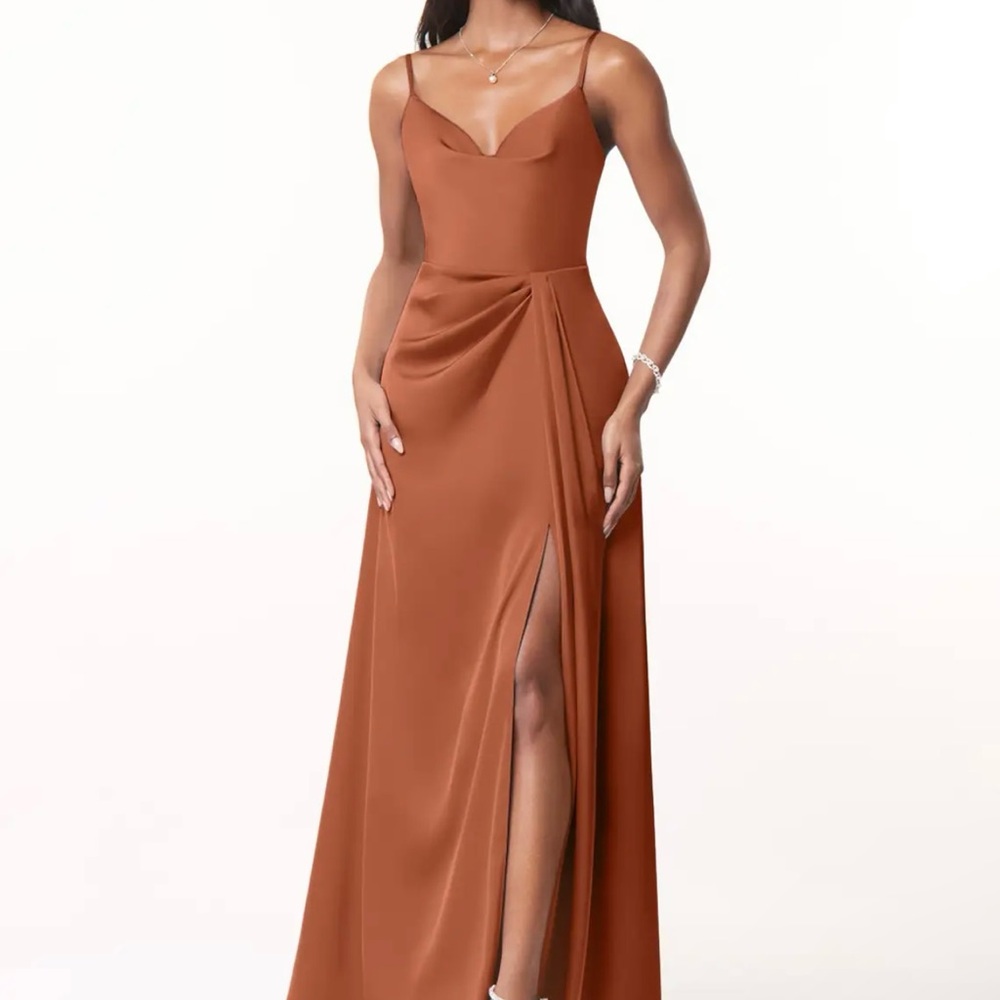 Elegant Brown Evening Gown